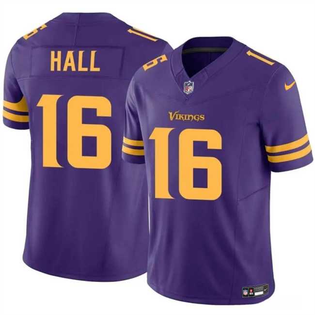 Men & Women & Youth Minnesota Vikings #16 Jaren Hall Purple 2023 F.U.S.E. Vapor Untouchable Color Rush Limited Stitched Jersey,We sell and wholesale Men & Women & Youth Minnesota Vikings #16 Jaren Hall Purple 2023 F.U.S.E. Vapor Untouchable Color Rush Limited Stitched Jersey on line form chian!